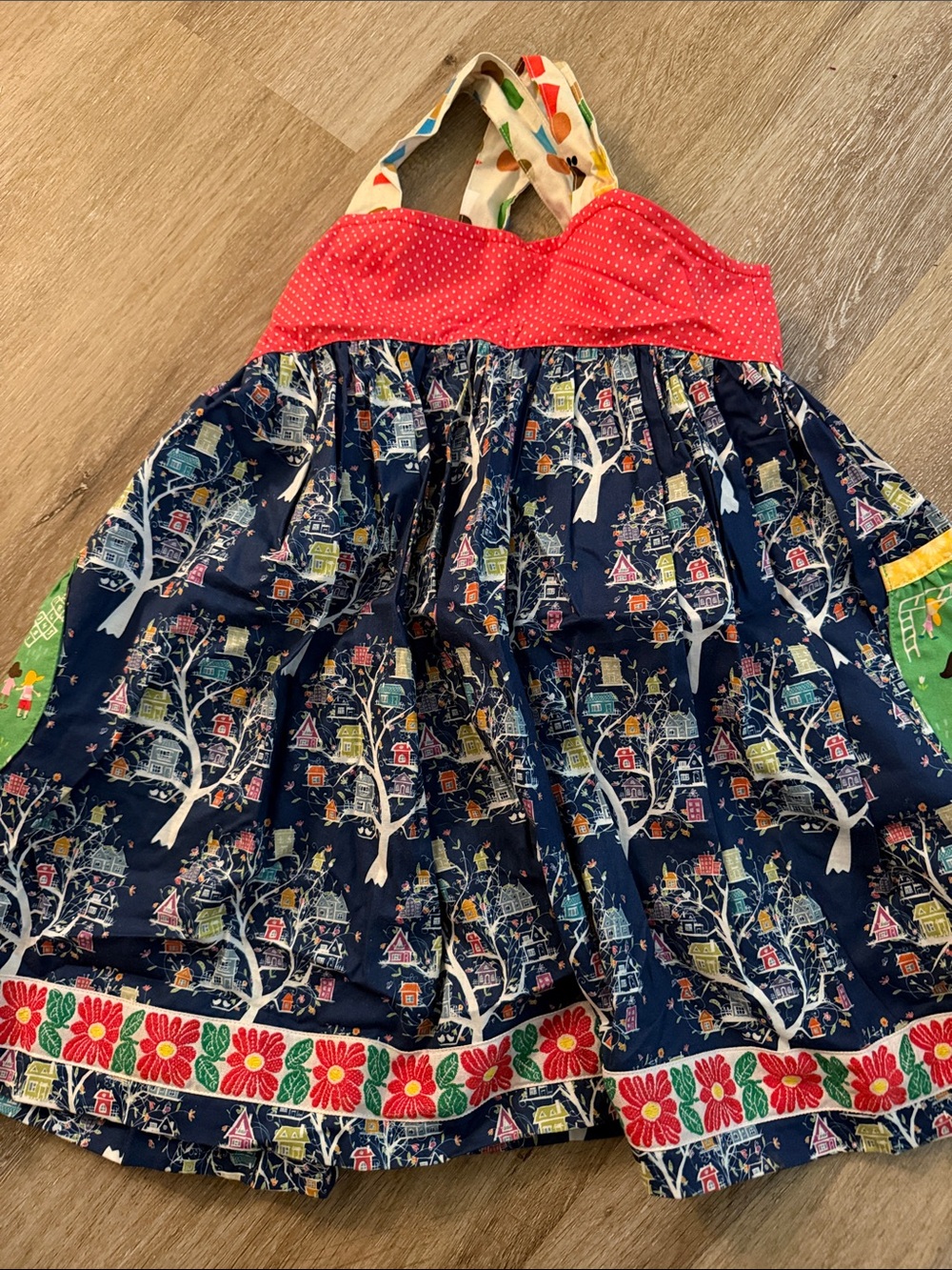 Matilda Jane Platinum Colorful Patterned Top - Navy, Green, Coral Accents